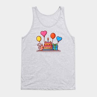 Gift Box And Birthday Cake (3) Tank Top